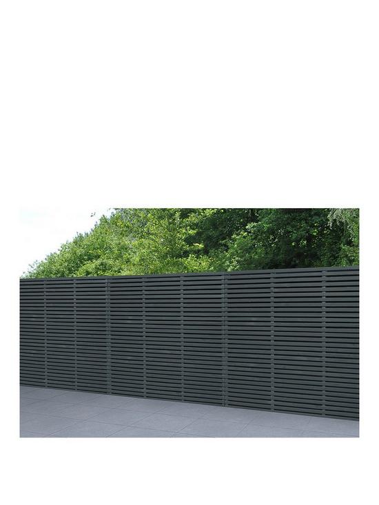 front image of forest-contemporary-double-slatted-fence-panel-18m-x-18mnbsp--anthracite-grey-pack-of-3