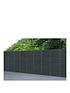  image of forest-contemporary-double-slatted-fence-panel-18m-x-18mnbsp--anthracite-grey-pack-of-4