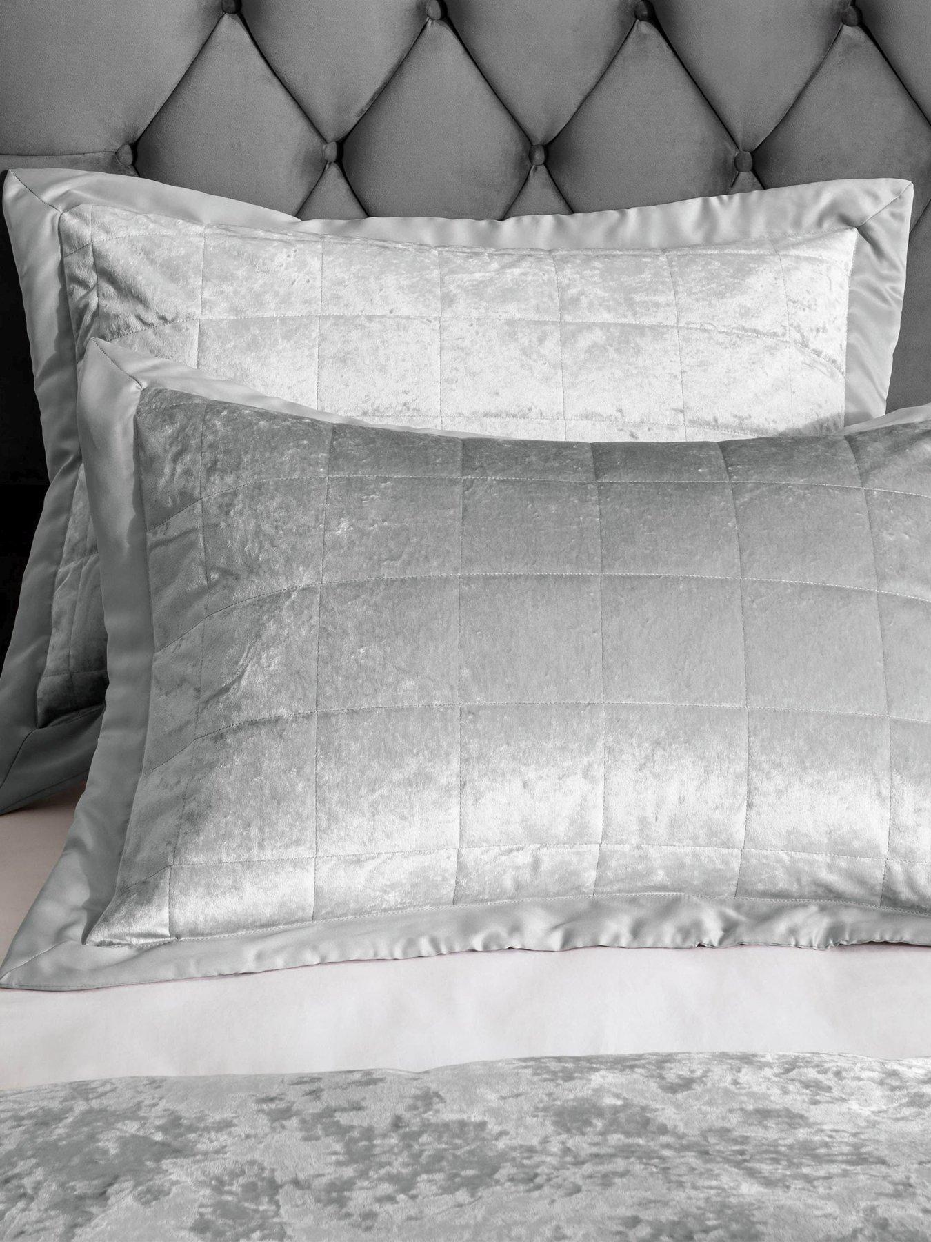 Image 1 of 4 of Catherine Lansfield Crushed Velvet Pillowsham Pair
