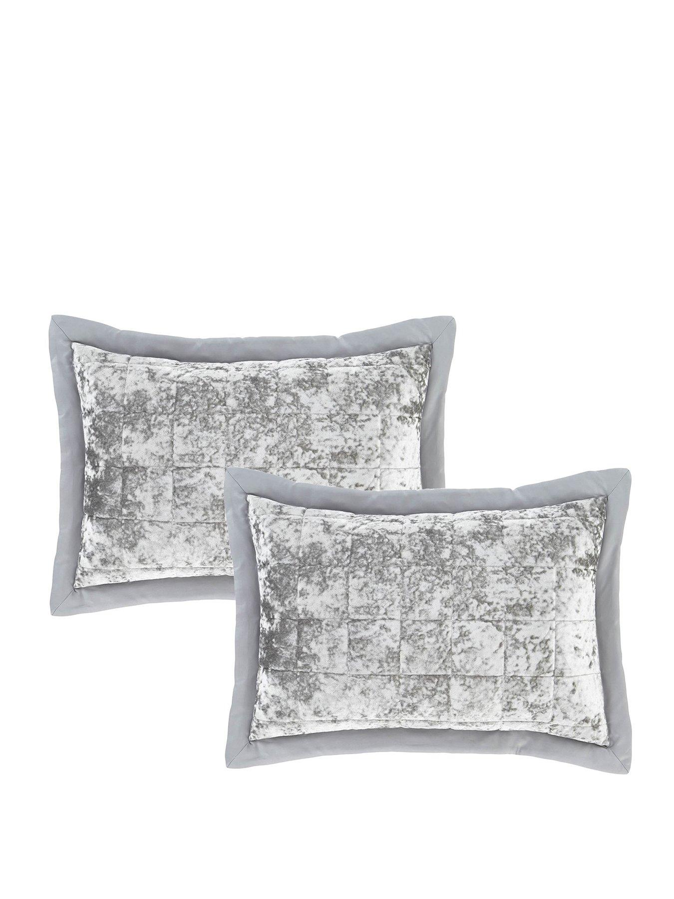 Image 2 of 4 of Catherine Lansfield Crushed Velvet Pillowsham Pair