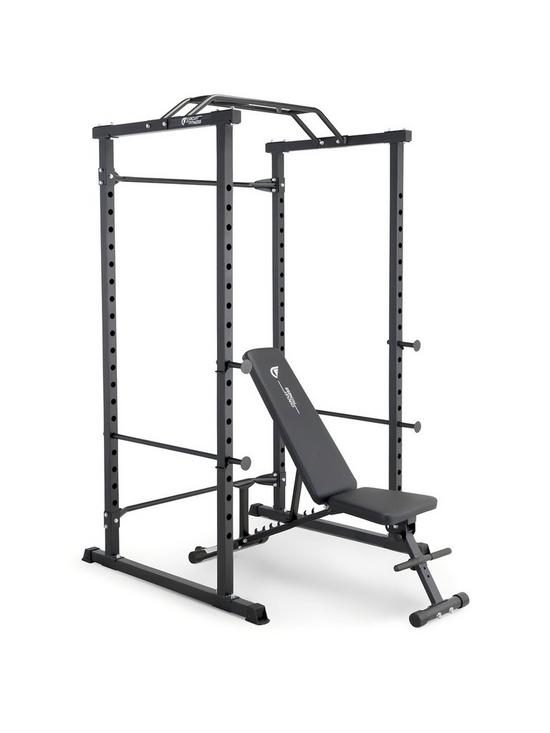 front image of circuit-fitness-600cg-cage-amp-bench