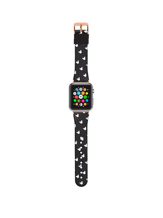 stillFront image of disney-mickey-mouse-black-printed-apple-strap