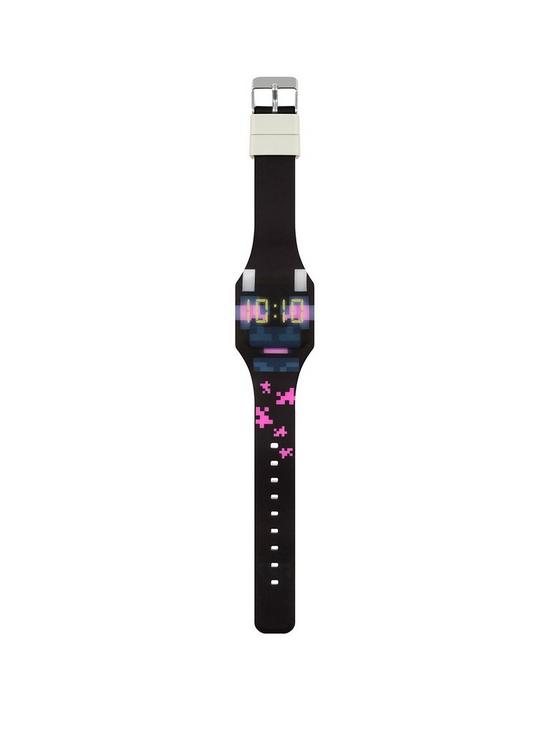 stillFront image of minecraft-mojang-minecraft-black-silicone-strap-touch-screen-lightup-watch