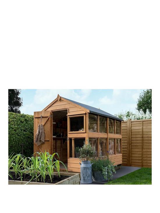 front image of forest-shiplap-8x6-potting-shed