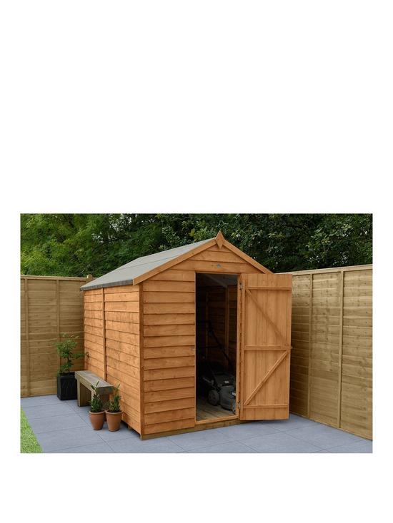 front image of forest-overlap-dip-treated-8x6ft-apex-shed-no-window