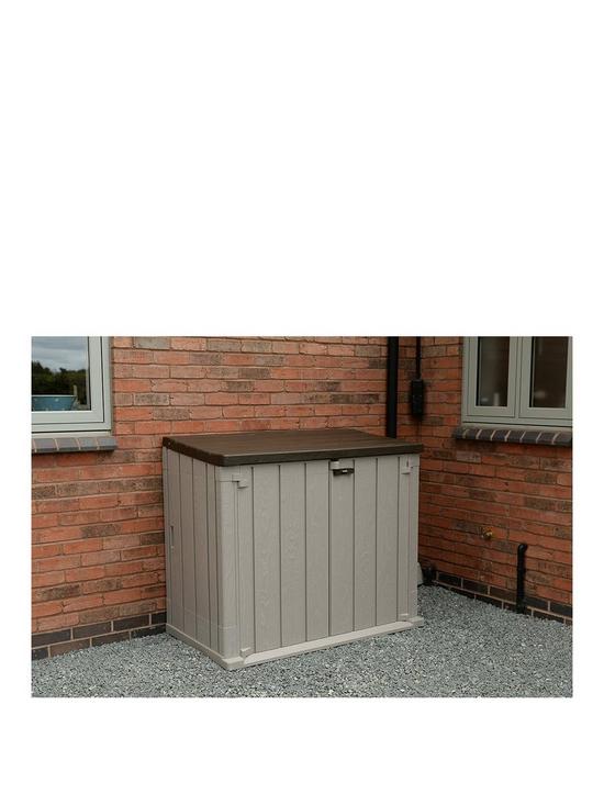 front image of forest-large-garden-storage-unit-842-litre-taupe