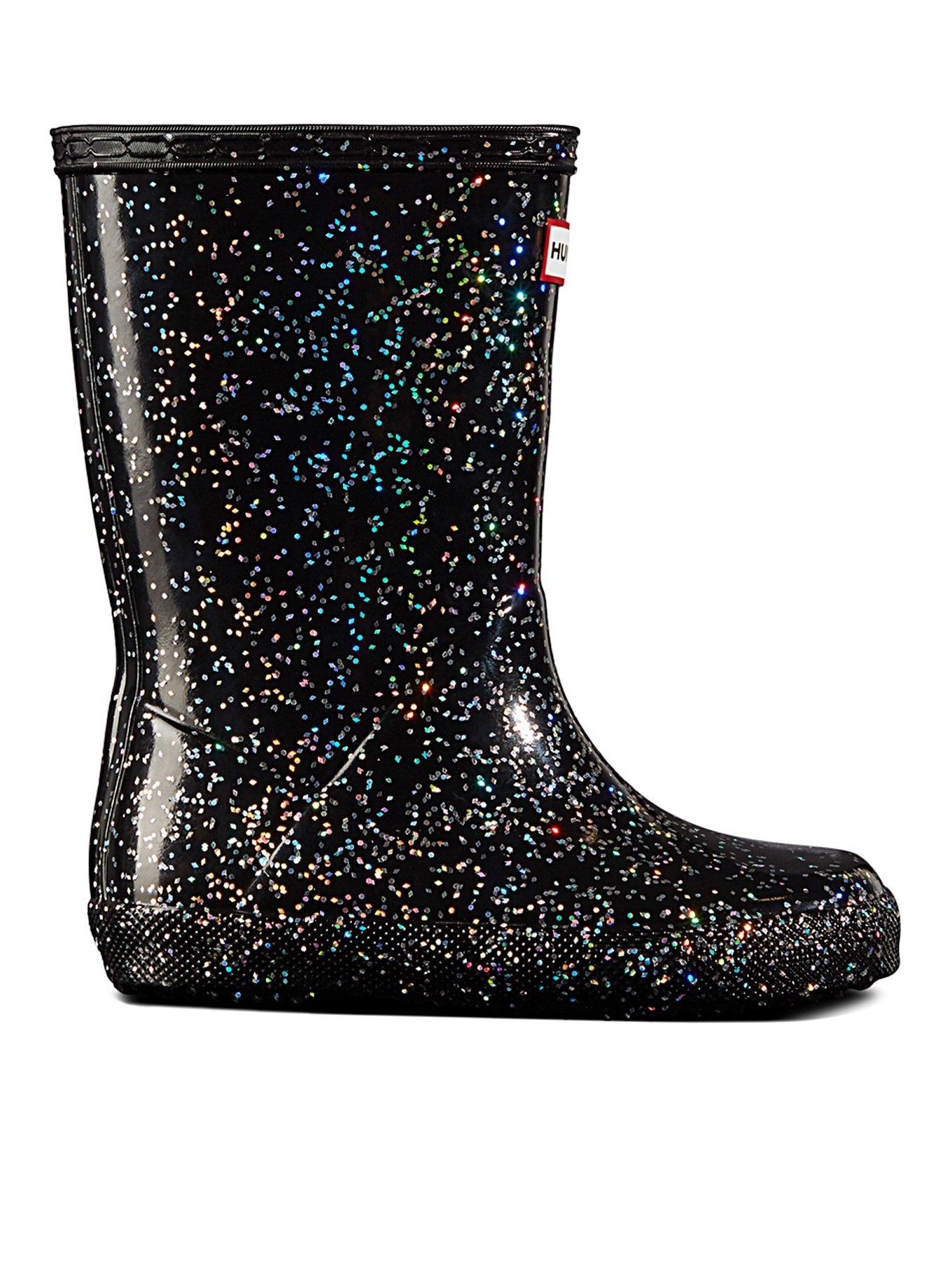 hunter original tall glitter wellington boots