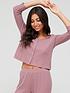  image of v-by-very-scoop-neck-button-up-wide-leg-trouser-pyjamas-mauve