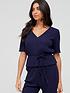  image of v-by-very-lettuce-edge-wrap-lounge-set-navy