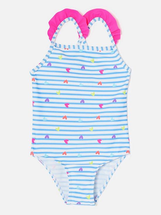 front image of accessorize-girls-heart-print-swimsuit-multi