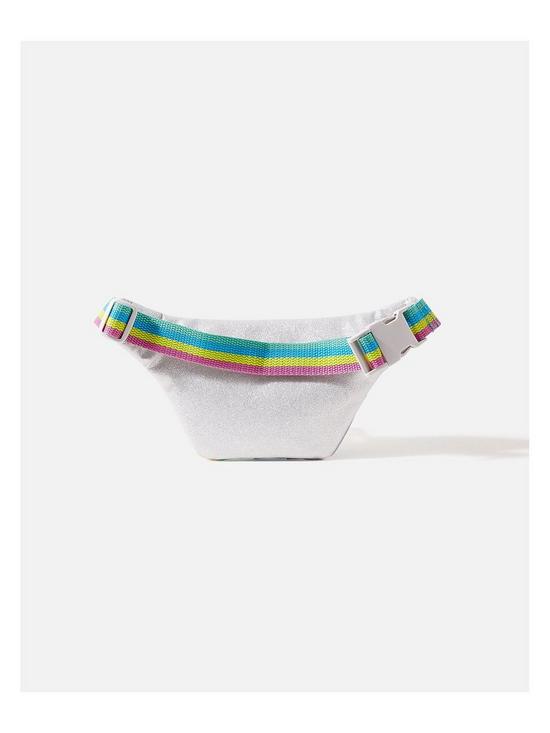 back image of accessorize-girls-rainbow-stripe-belt-bag-multi