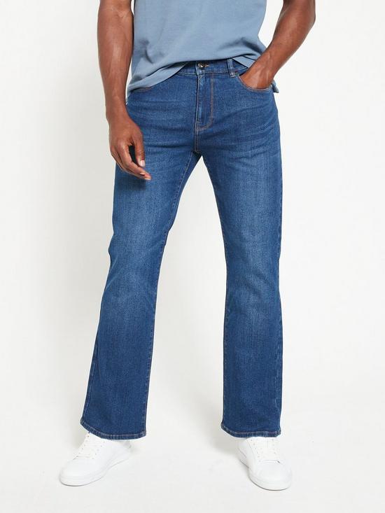 front image of everyday-bootcut-jean-mid-blue-wash-mid-blue