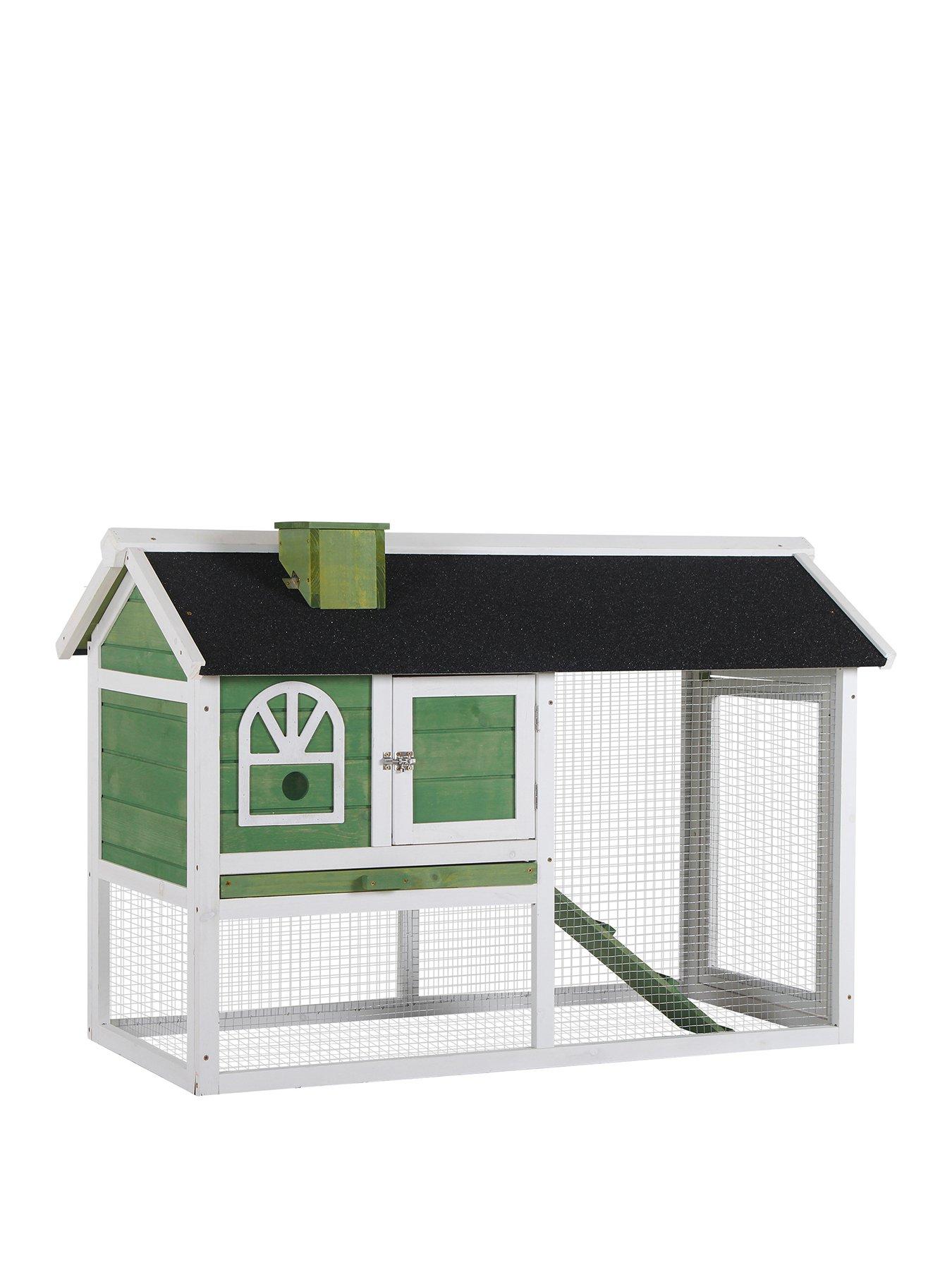 PawHut Rabbit Hutch Wood
