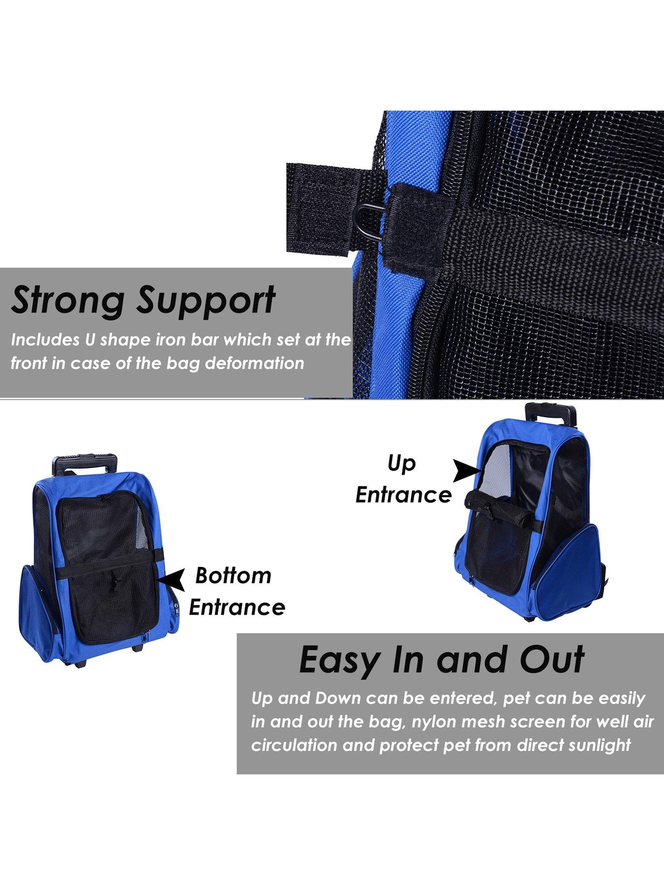 Image 4 of 6 of PawHut Travel Backpack with Trolley
