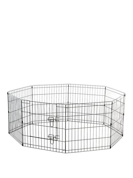 pawhut-pet-cage-8-panel-24-inch