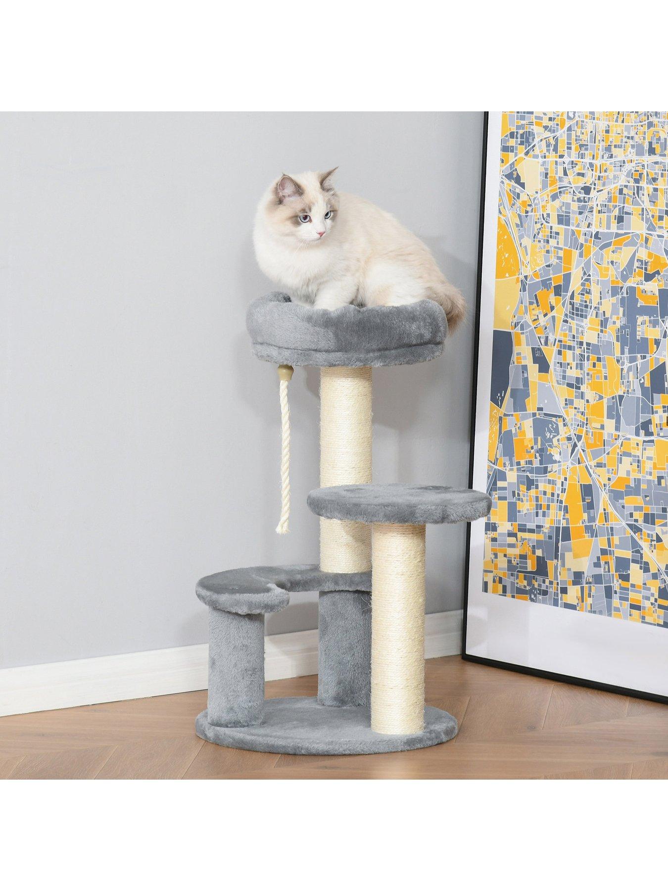  image of pawhut-65-cm-cat-tree-kitty-scratcher-kitten-activity-centre