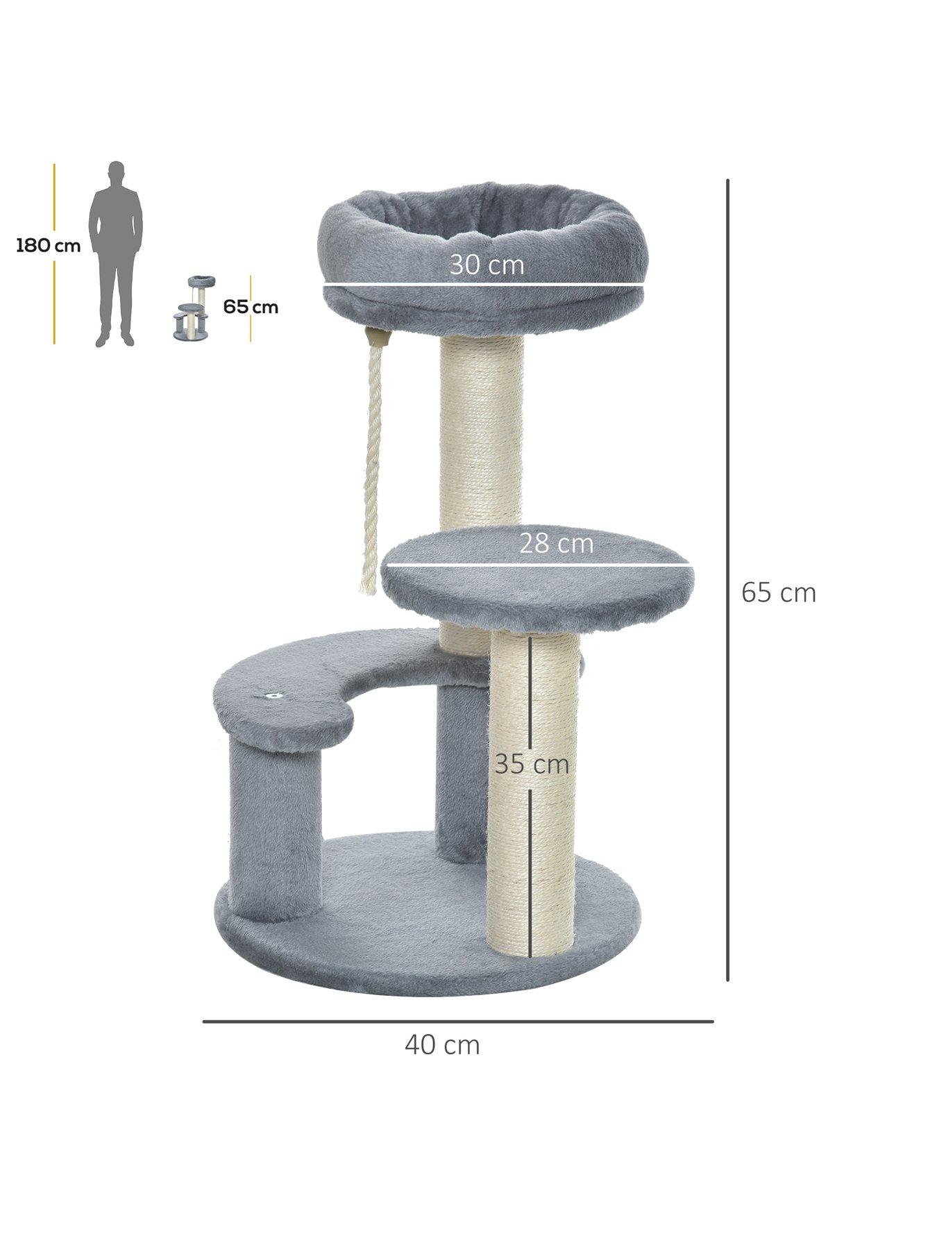  image of pawhut-65-cm-cat-tree-kitty-scratcher-kitten-activity-centre