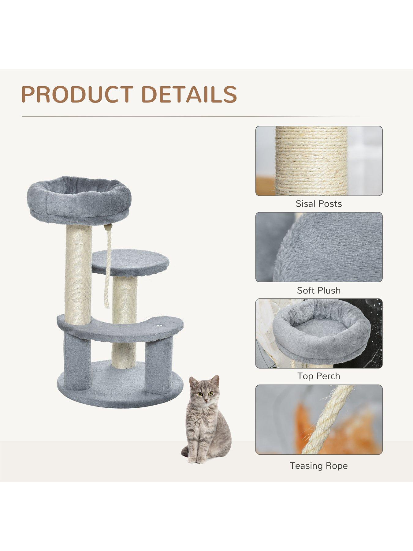  image of pawhut-65-cm-cat-tree-kitty-scratcher-kitten-activity-centre
