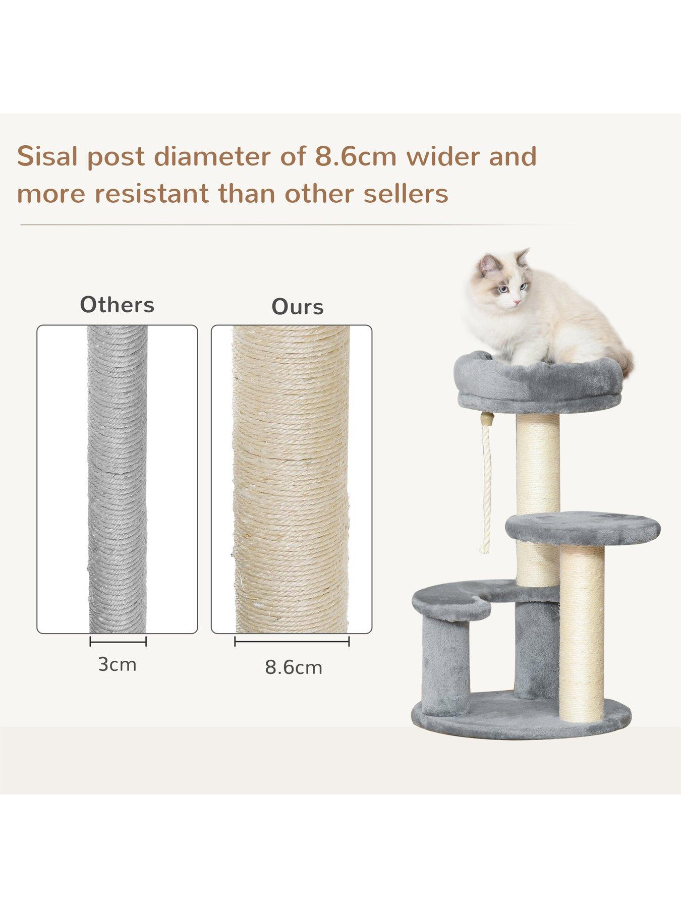  image of pawhut-65-cm-cat-tree-kitty-scratcher-kitten-activity-centre
