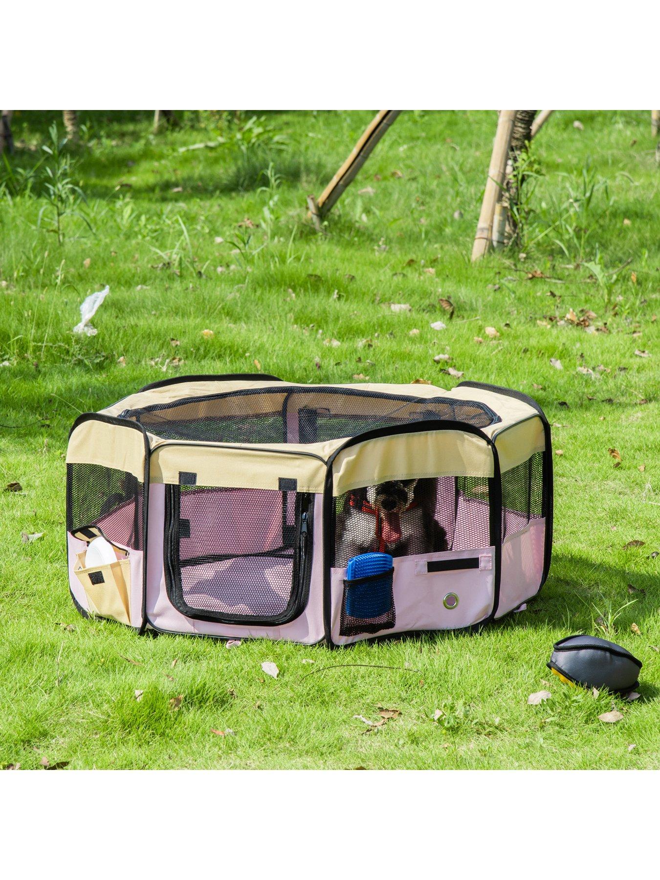  image of pawhut-fabric-small-animal-playpen-l37-x-h37cm-x-d90cm