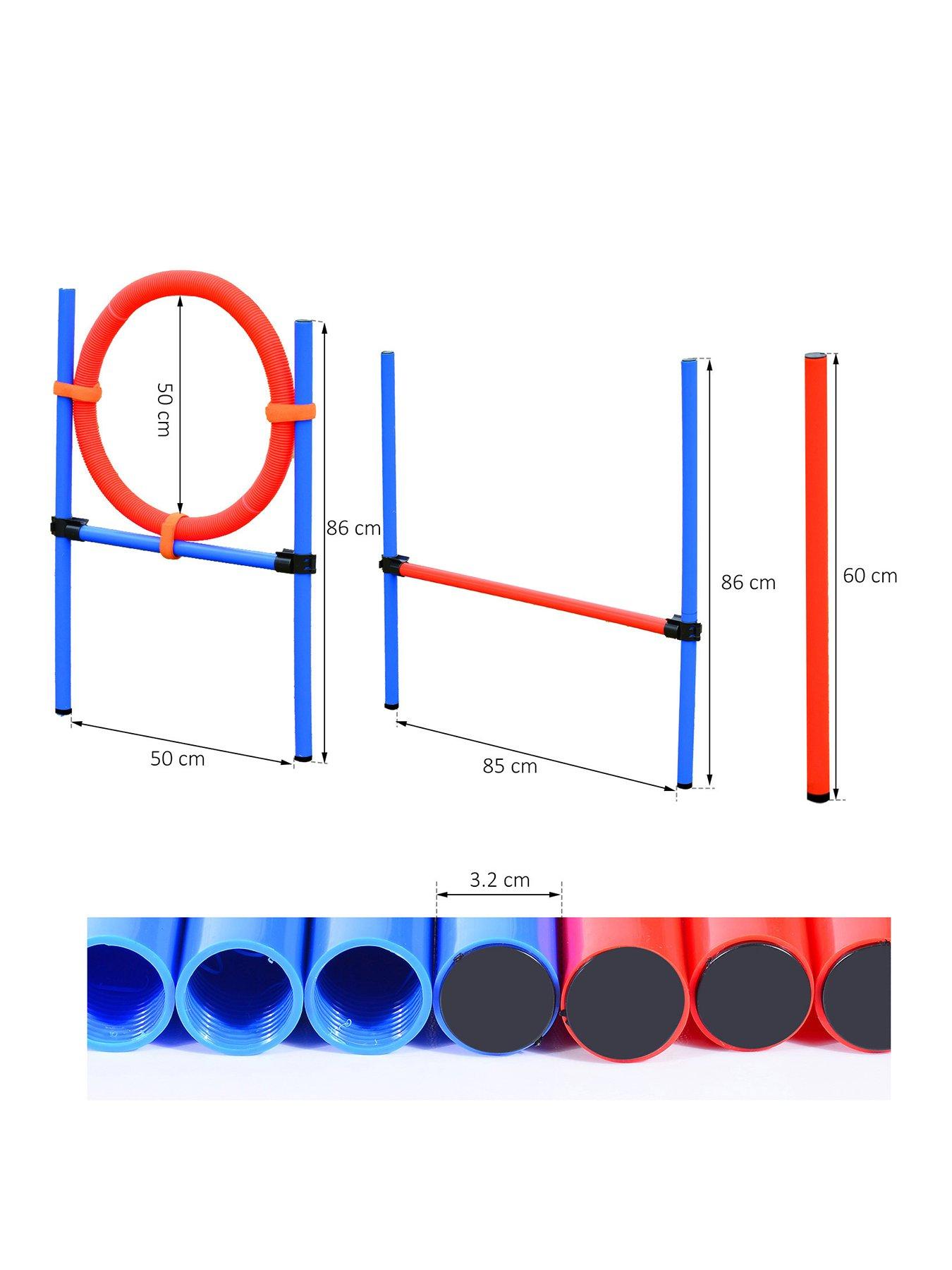 pawhut-pet-agility-training-puppy-training-adjustable-set