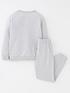  image of minecraft-two-piece-back-print-sweat-tracksuit-grey-marl