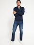  image of everyday-cotton-rich-mock-shirt-14-zip-navy