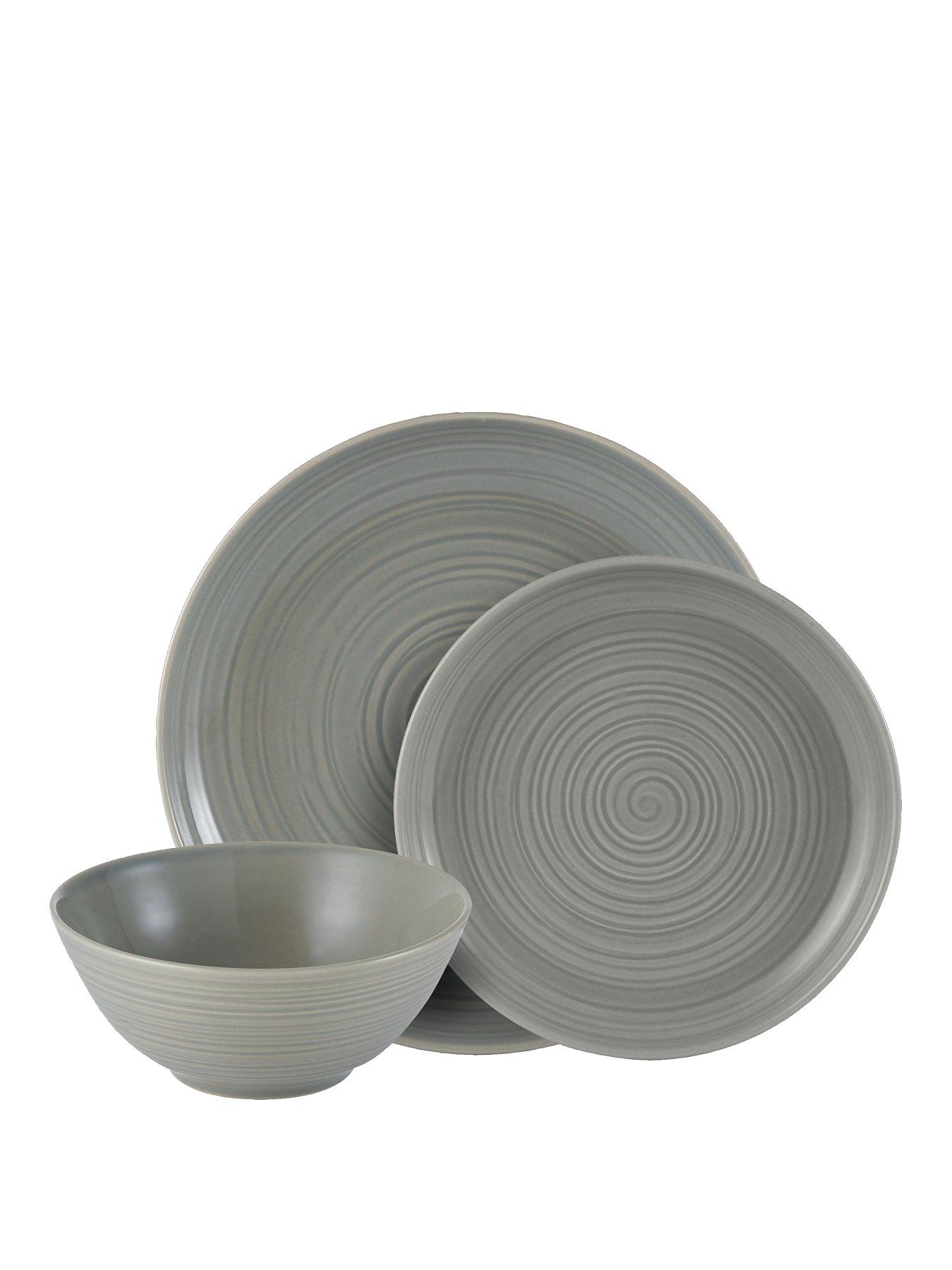 Grey 205 x 28.5 x 29 cm Sabichi Speckle Dinner Set Stone