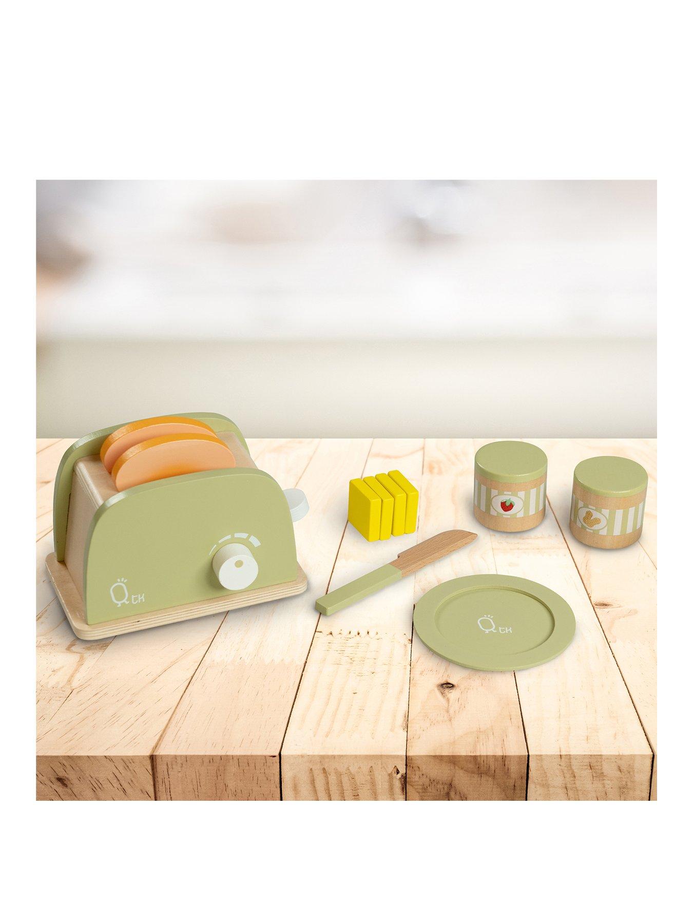 Teamson Kids Little Chef Frankfurt Wooden Toaster play kitchen accessories - Green