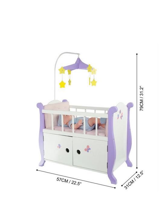 stillFront image of teamson-kids-olivias-little-world-little-princess-baby-doll-nursery-bed-with-cabinet