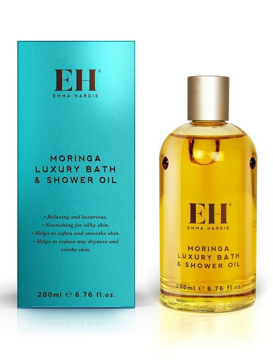 front image of emma-hardie-moringa-luxury-bath-shower-oil-200ml