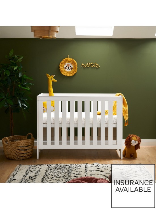 front image of obaby-nika-mini-cot-bed