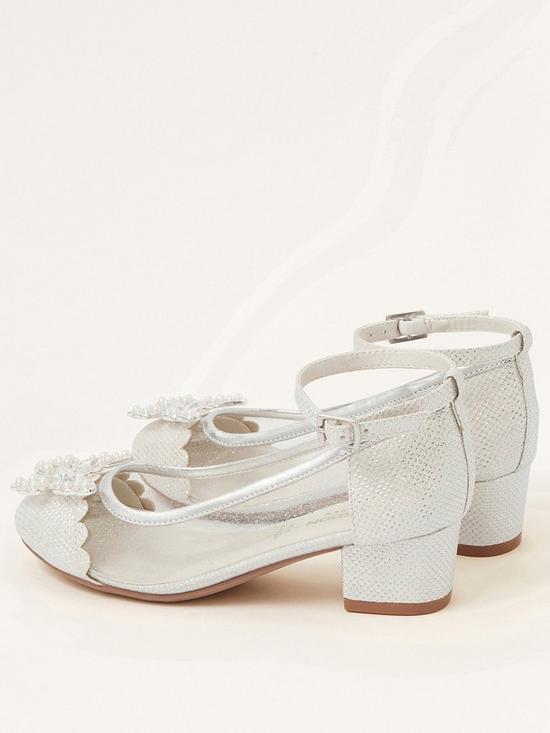 stillFront image of monsoon-girls-butterfly-princess-heel-shoes-silver
