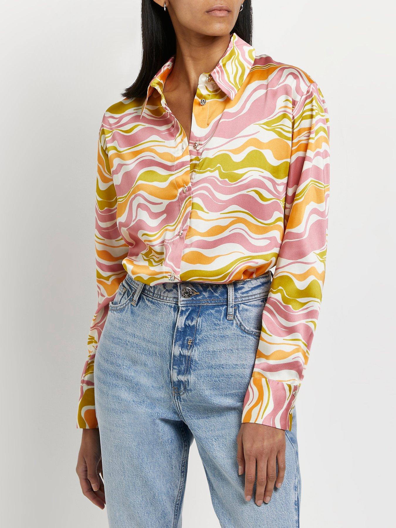 River Island Boyfriend Shirt - Orange 