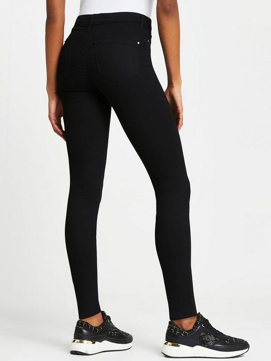 stillFront image of river-island-molly-mid-rise-skinnynbspjeansnbsp--black