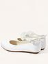  image of monsoon-girls-satin-corsage-ankle-strap-ballerinanbspshoes-white