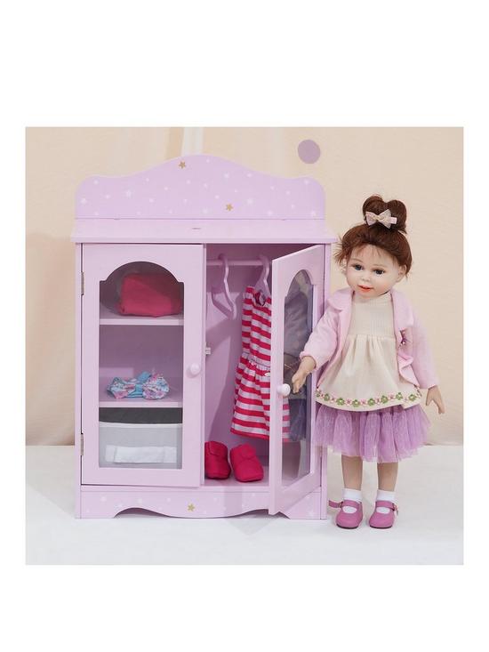 front image of teamson-kids-olivias-little-world-twinkle-stars-doll-fancy-closet-with-3-hangers