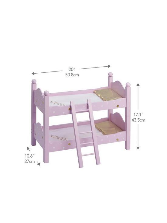 stillFront image of teamson-kids-olivias-little-world-doll-twinkle-stars-double-bunk-bed