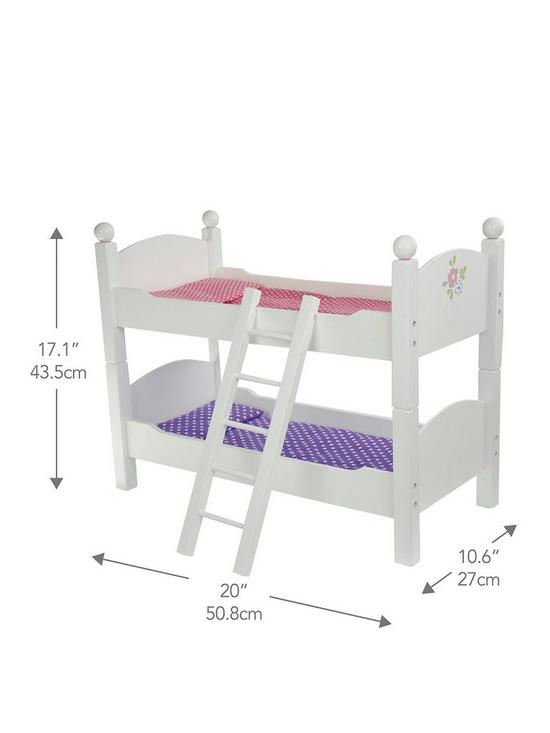 stillFront image of teamson-kids-olivias-little-world-doll-little-princess-double-bunk-bed