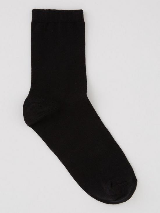 stillFront image of everyday-3-pack-ankle-socks-black
