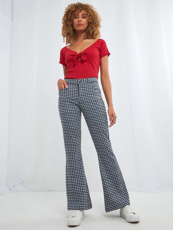 front image of joe-browns-gorgeous-gingham-flares--black