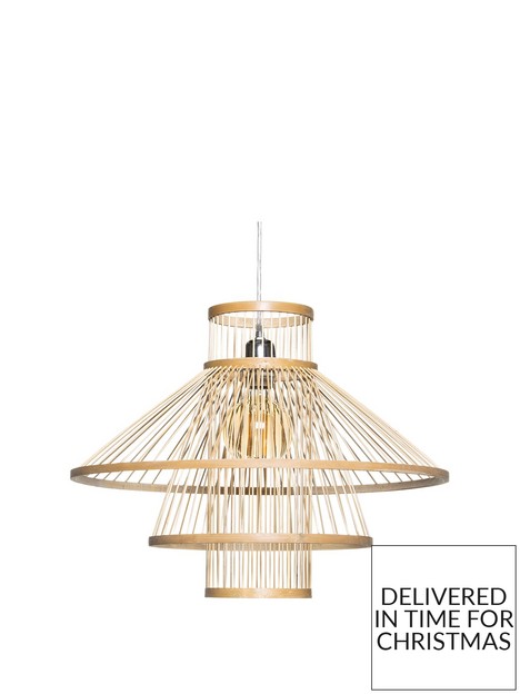 very-home-brandy-bamboo-tiered-easy-fit-pendant