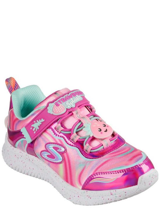 back image of skechers-girls-jumpsters-sweet-kickz-bungee-gore-scented-trainer-with-air-cooled-mf