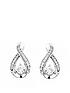  image of love-diamond-9ct-white-gold-012ct-diamond-twist-earrings