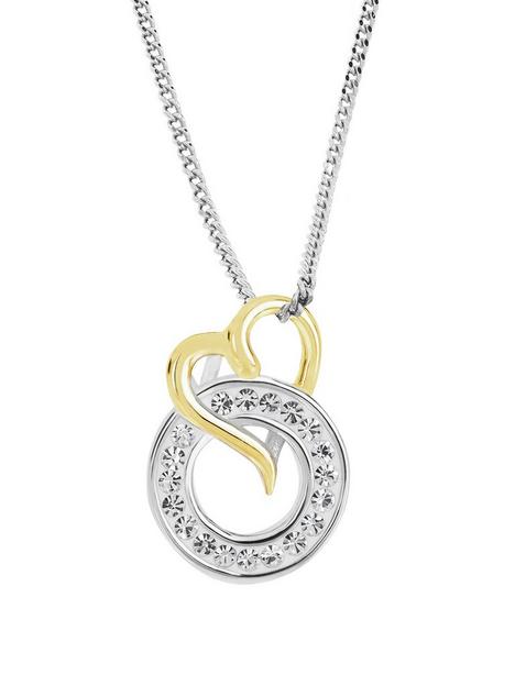 evoke-sterling-silver-two-colour-crystal-heart-circle-entwined-pendant-chain-18-inches
