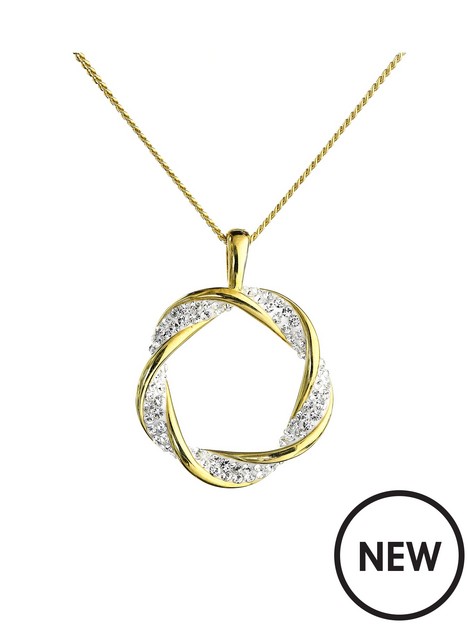 evoke-evoke-sterling-silver-gold-plated-crystal-swirl-pendant-with-162-inch-curb-chain