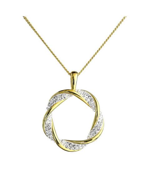 evoke-sterling-silver-gold-plated-crystal-swirl-pendant-with-162-inch-curb-chain