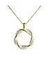  image of evoke-sterling-silver-gold-plated-crystal-swirl-pendant-with-162-inch-curb-chain