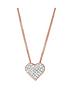  image of evoke-sterling-silver-rose-gold-plated-crystal-pendant-necklace-18-inches