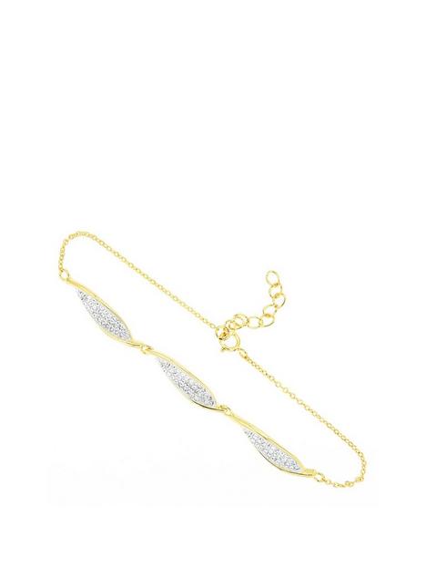 evoke-sterling-silver-gold-plated-crystal-twist-bracelet-71-inch
